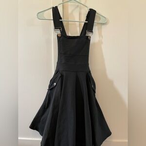Unique Vintage black skirt overalls size small (US size 4)